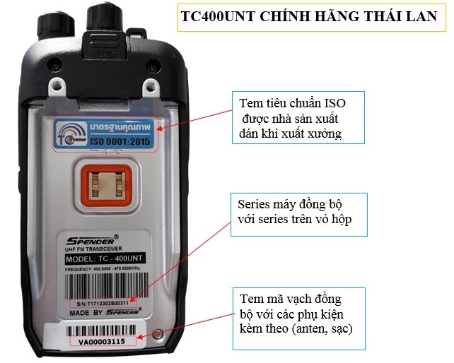 BỘ ĐÀM SPENDER TC-400UNT
