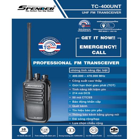 BỘ ĐÀM SPENDER TC-400UNT